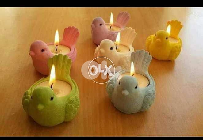 Gorgeous candles bird stand for decoration 0