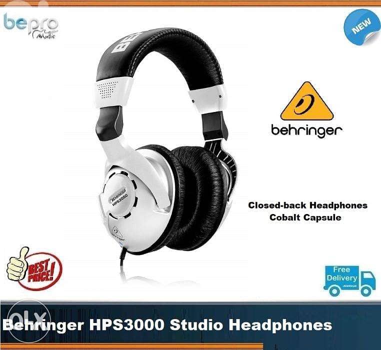 Behringer HPS3000 Studio Headphones Closed-back Headphones. 0