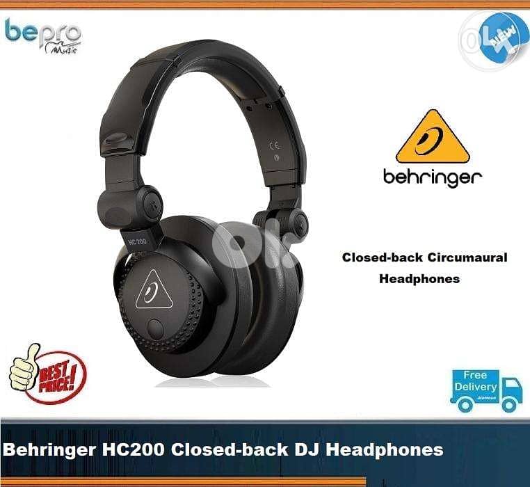Behringer HC200 Closed-back DJ Headphones,Closed-back Circumaural 0