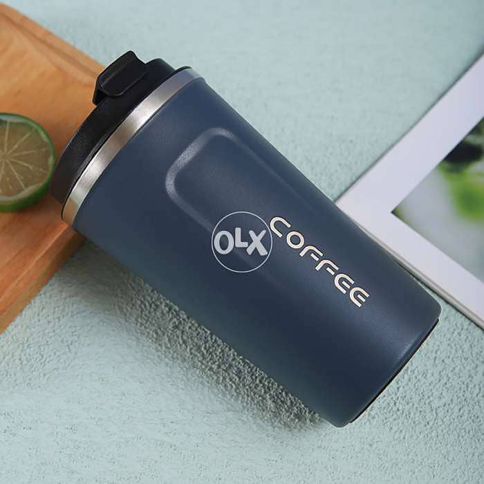 Dark Blue Travel Thermos Mug 1