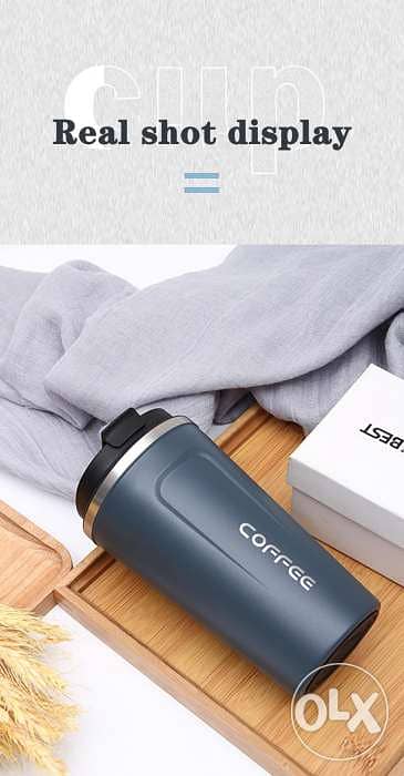 Dark Blue Travel Thermos Mug 4