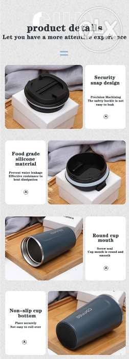 Dark Blue Travel Thermos Mug 7