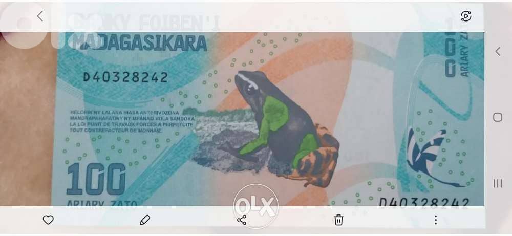 عملة ورقية جزيرة مدغشقر Madagascar Banknote 0