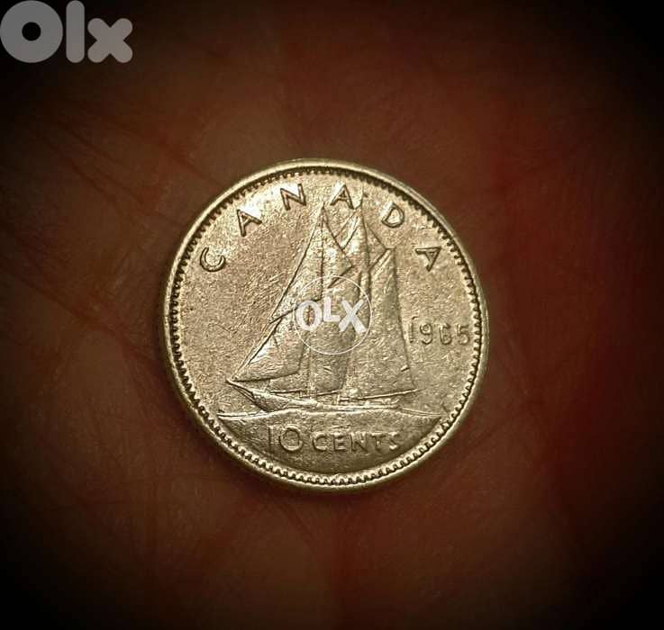 1965 Canada silver 10 Cents KM# 61 0