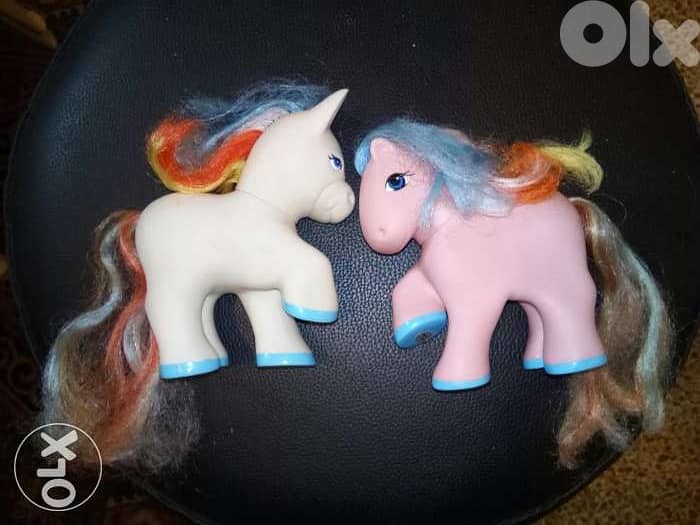 COUPLE PONIES Rare Vintage Not Small Toys REMCO each: 12 ×12Cm Both=26 1