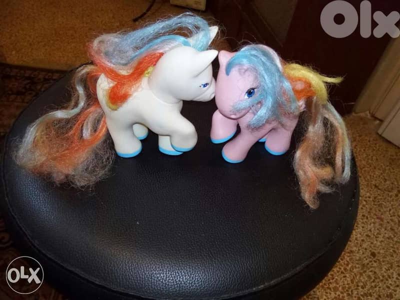 COUPLE PONIES Rare Vintage Not Small Toys REMCO each: 12 ×12Cm Both=26 4