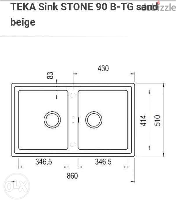 Teka stone - granite sink Gt90 sand beige 1