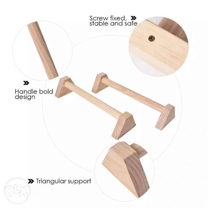 Pine wood parrallettes 2pcs 1