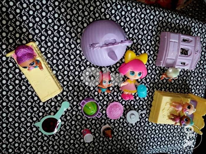 KINDER GARTEN LOL 5 small figurines toys +Sitter doll +beds+Egg+pcs=40 4