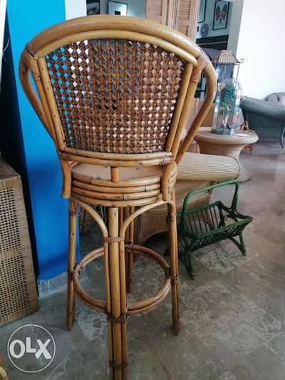 Bamboo bar stool chair