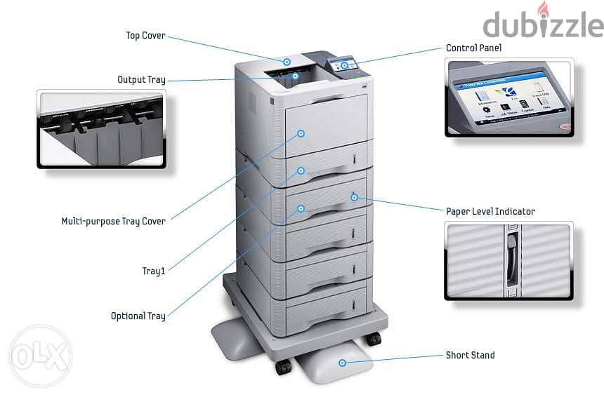 طابعة سامسونج ليزر samsung black and white laser printer ML-5015Nd 3
