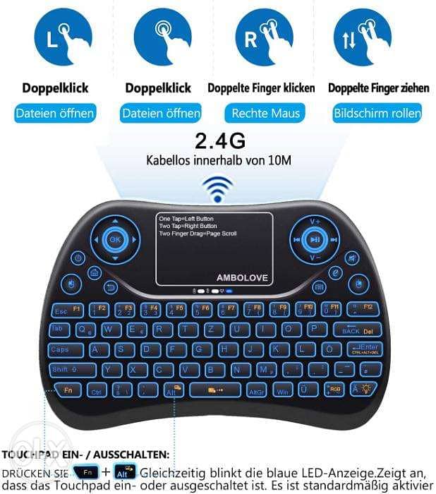 AMBOLOVE 2.4GHz Mini Wireless Keyboard / 3$ delivery / 1