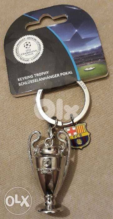 Original FC Barcelona Key Chain - Champions League Trophy 0