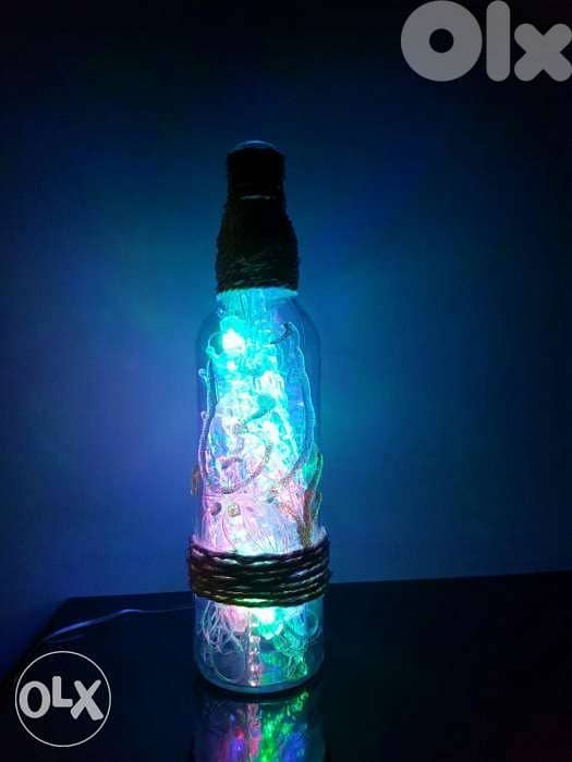 white lignt bottle handmade 0