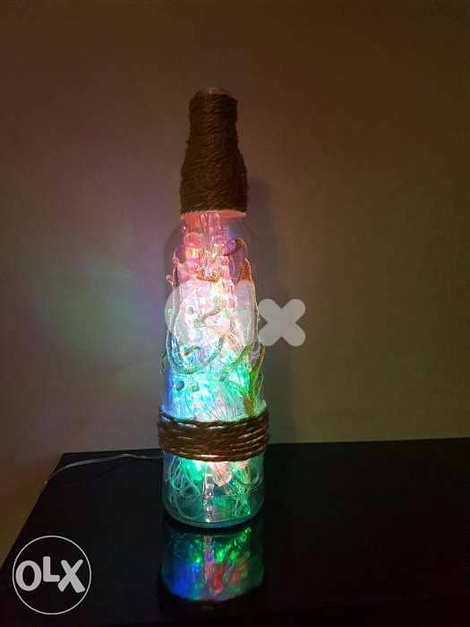 white lignt bottle handmade 2