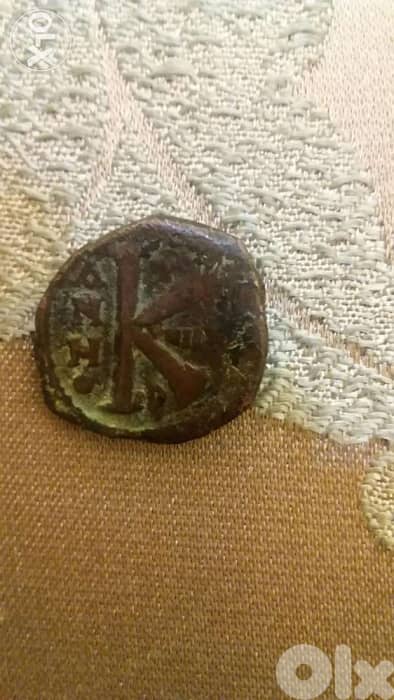 Byzantine Emperor Justanian I Bronze Half Follis Coin year 527 AD 0