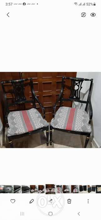 كرسي fauteille فوتاي عدد (2) عليها رسومات سعر الكرسي الواحدة 2
