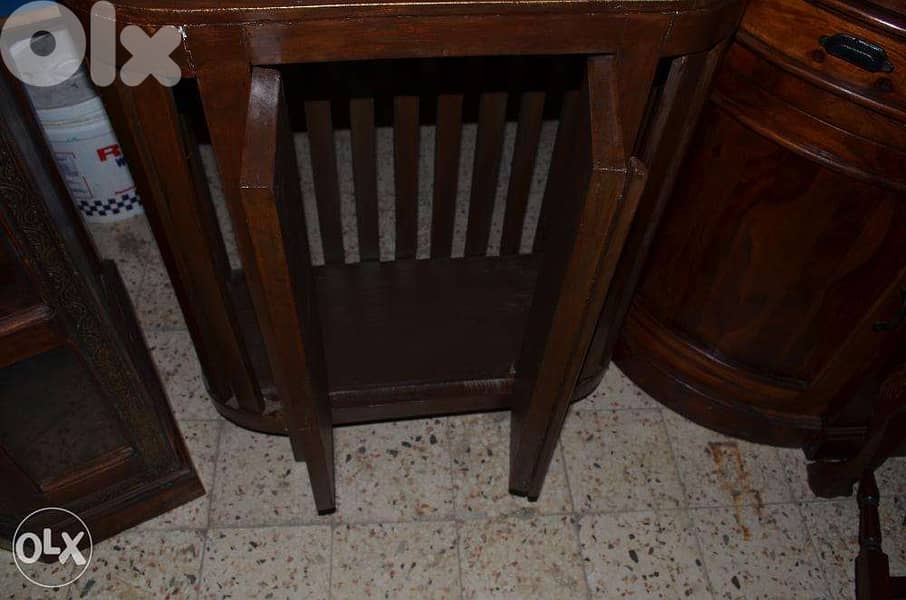 antique solid wood console 2