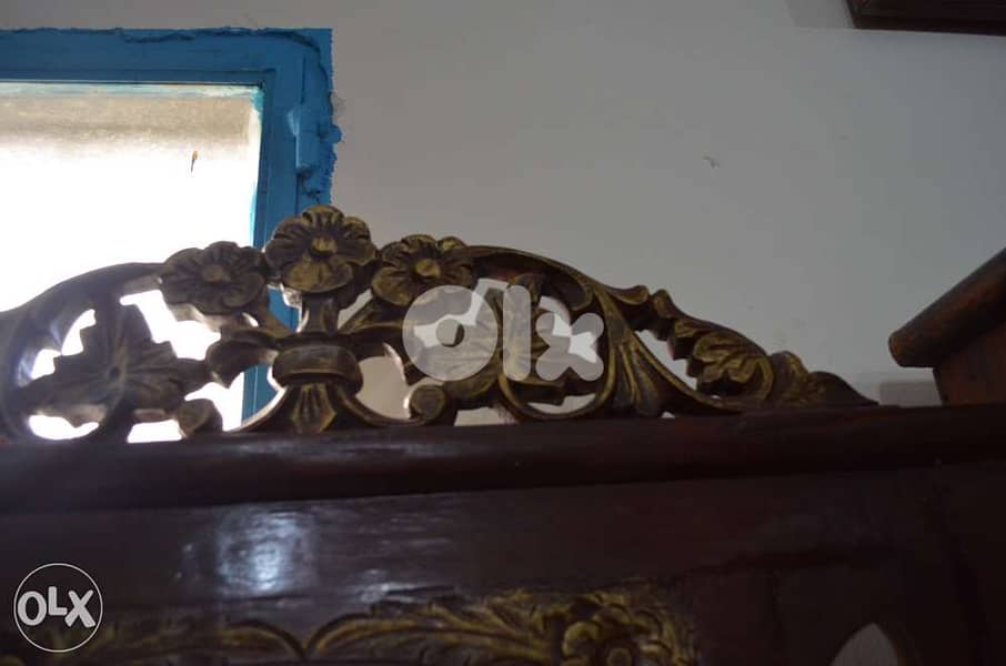 antique solid wood console 4