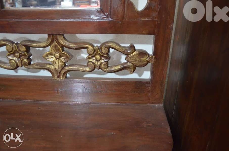 antique solid wood console 5
