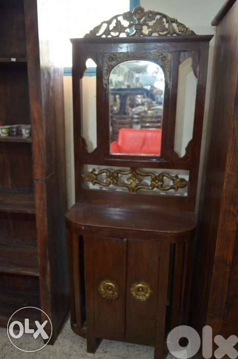 antique solid wood console 6