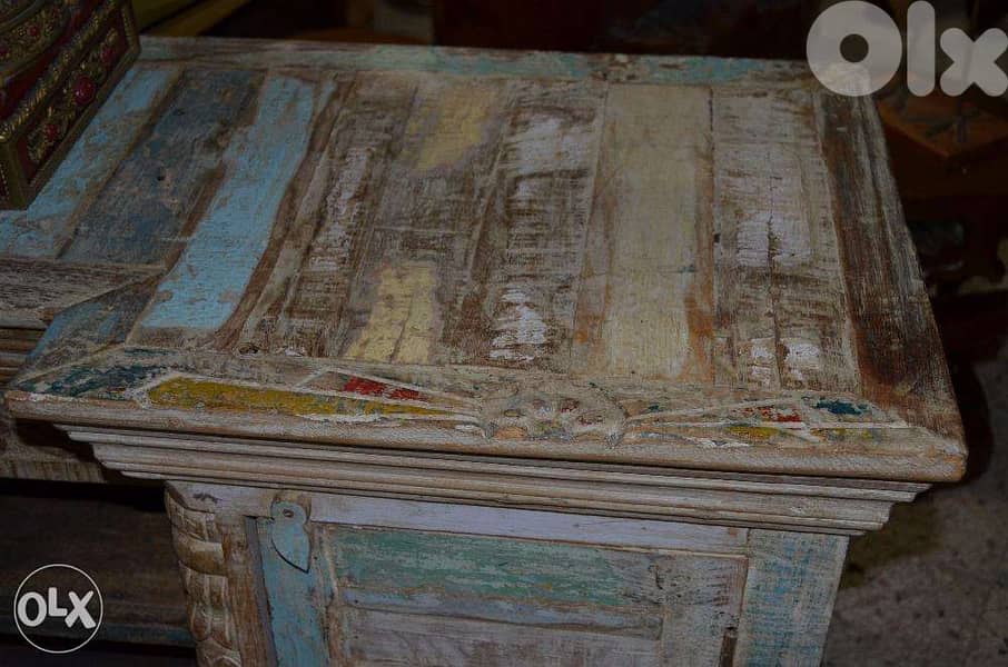 vintage tv table solid wood teak 4