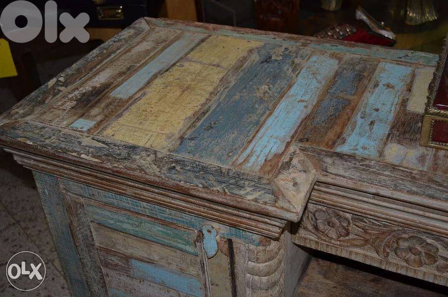 vintage tv table solid wood teak 5