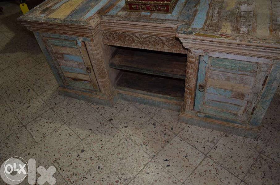 vintage tv table solid wood teak 6