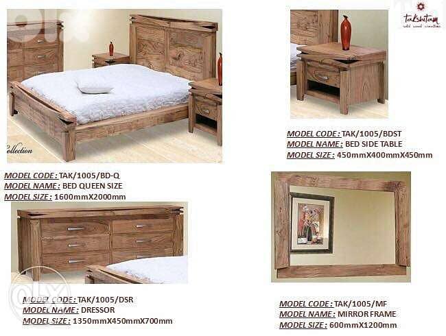 bedroom set solid wood teak 1