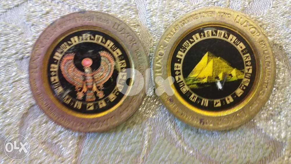 Two USA Las Vegas Luxor Commemorative Tokens Very Special 0