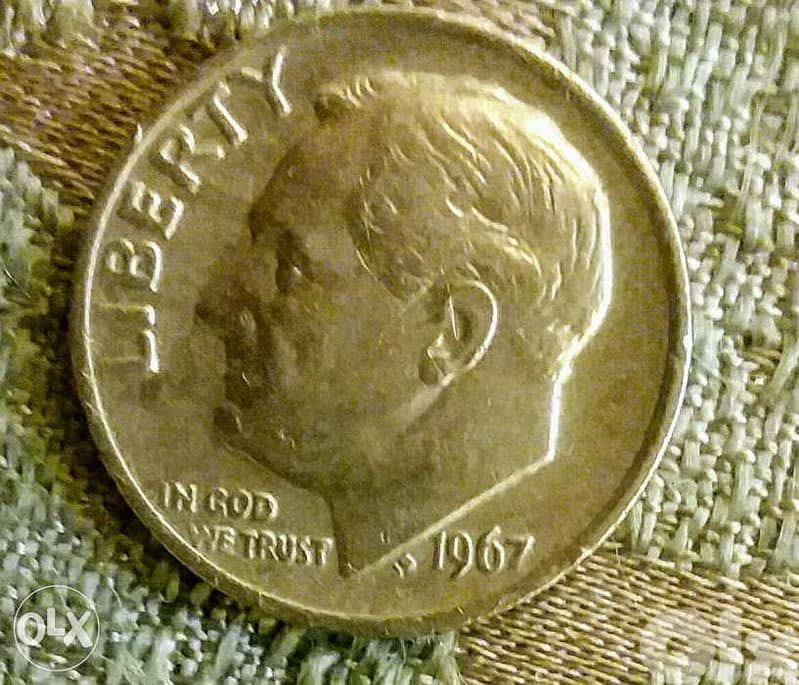 Presidet Roosvelt Dime year 1967 0