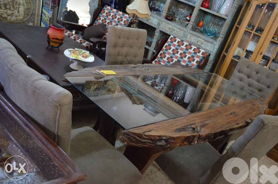 dining table solid wood with 4 chairs cabetoneh 3