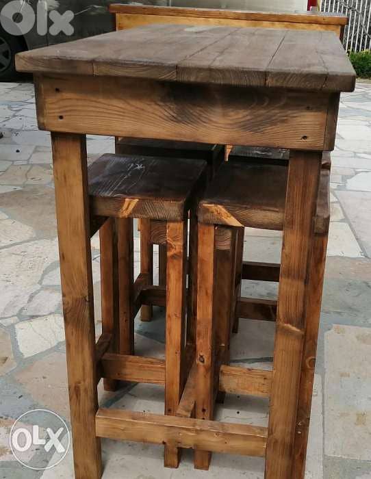 High kitchen table and four chairs 4