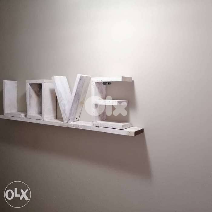 Love shape wood. خشب ستاند ديكور 0