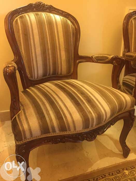 French Antique couch & chairs كراسي وكناباية انتيك فرنسي 2