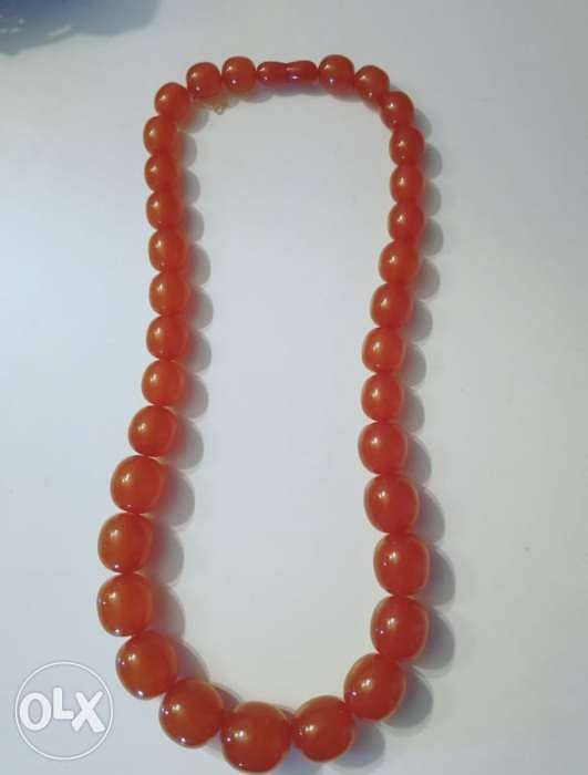 antique Amber beads necklace 1
