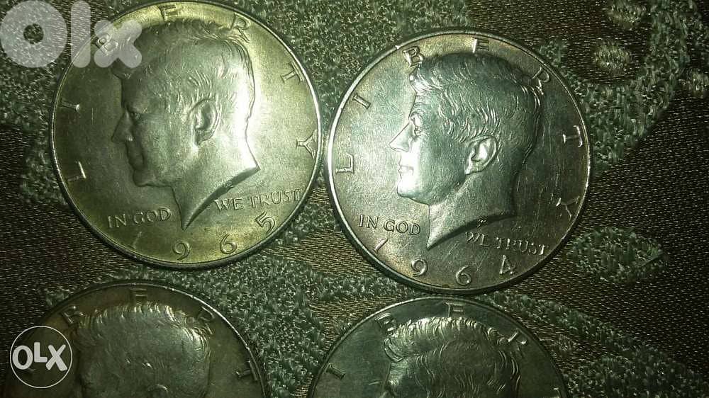 USA 6 Set Memorial Silver Half Dollars Jhon Kennedy fromn1964 to 1969 2