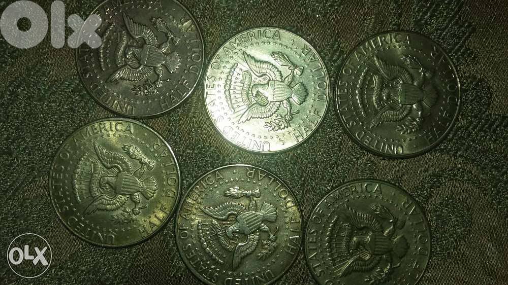 USA 6 Set Memorial Silver Half Dollars Jhon Kennedy fromn1964 to 1969 3