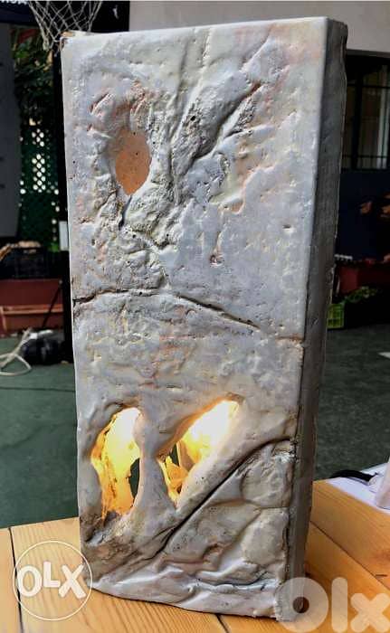 Large concrete Rocky Lamp 0