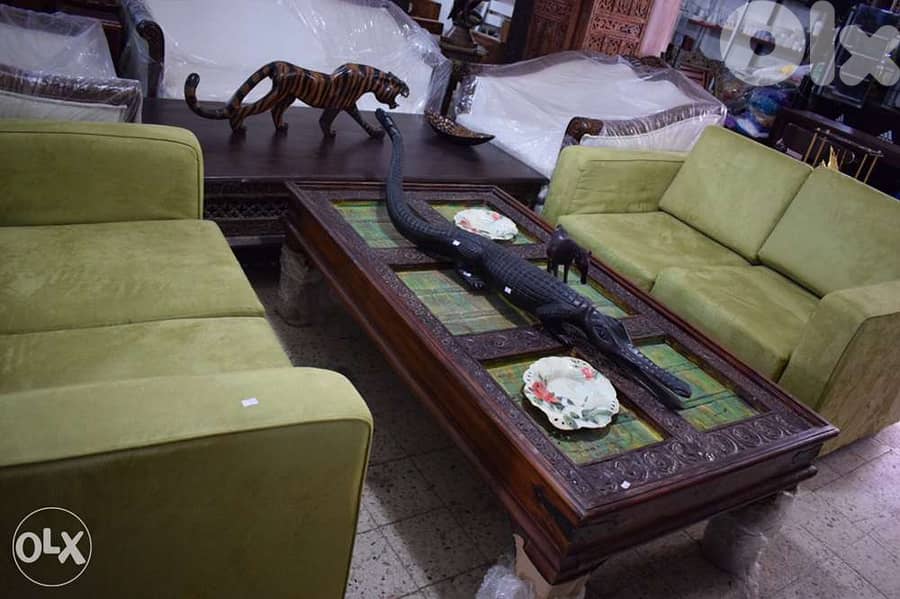 solid wood antique teak door table 5