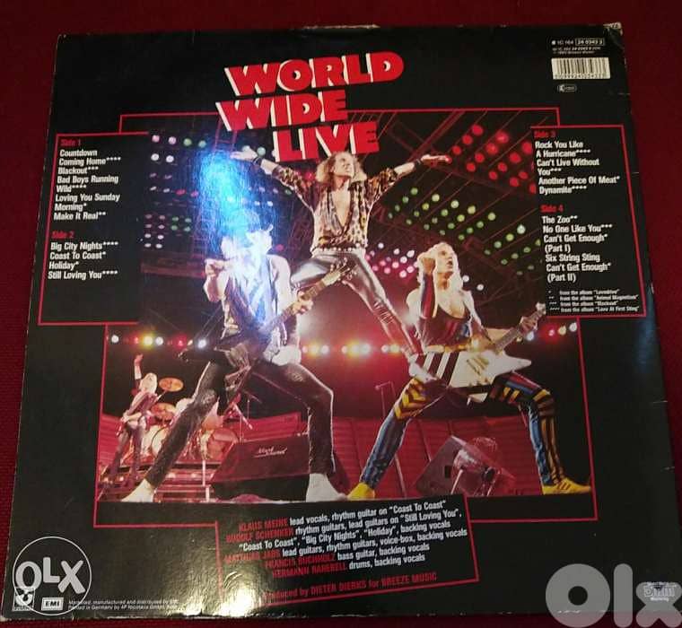 Scorpions - World Wide Live - 1985 - DOUBLE Vinyl 1