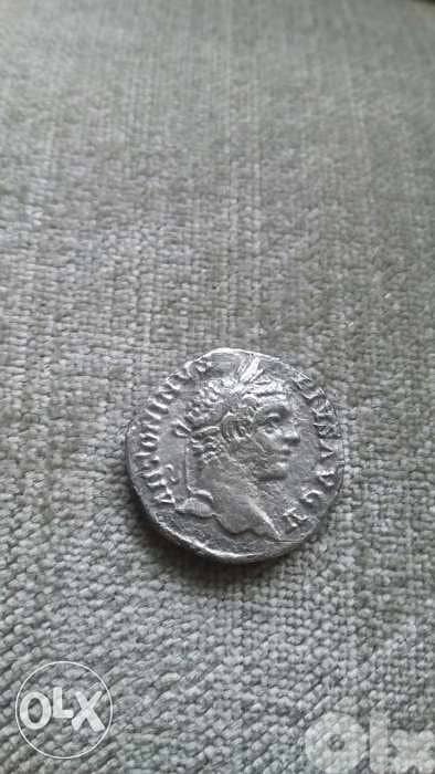 Ancient Roman Silver Coin for Emperor Domitian year 81 AD Rome mint 0