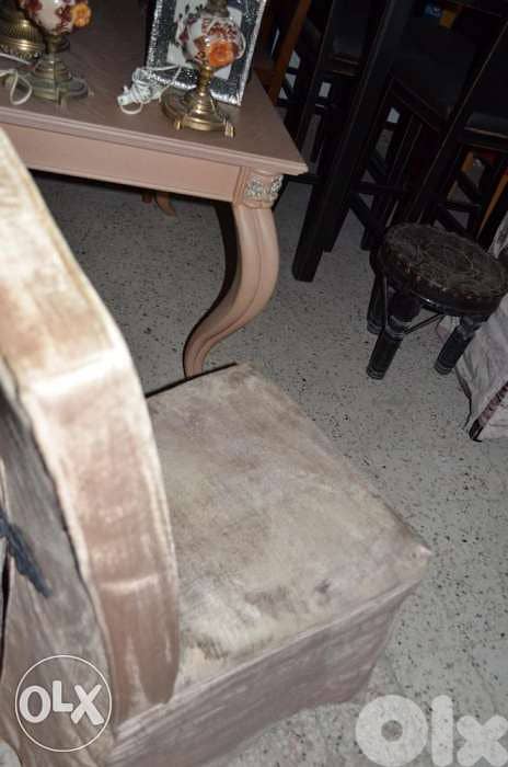 chair solid wood with fabric 1