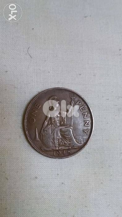 King George VI UK Penny year 1948 1