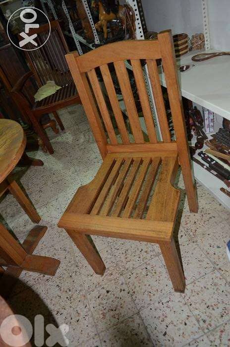 table and 2 chairs outdoor teak wood 2