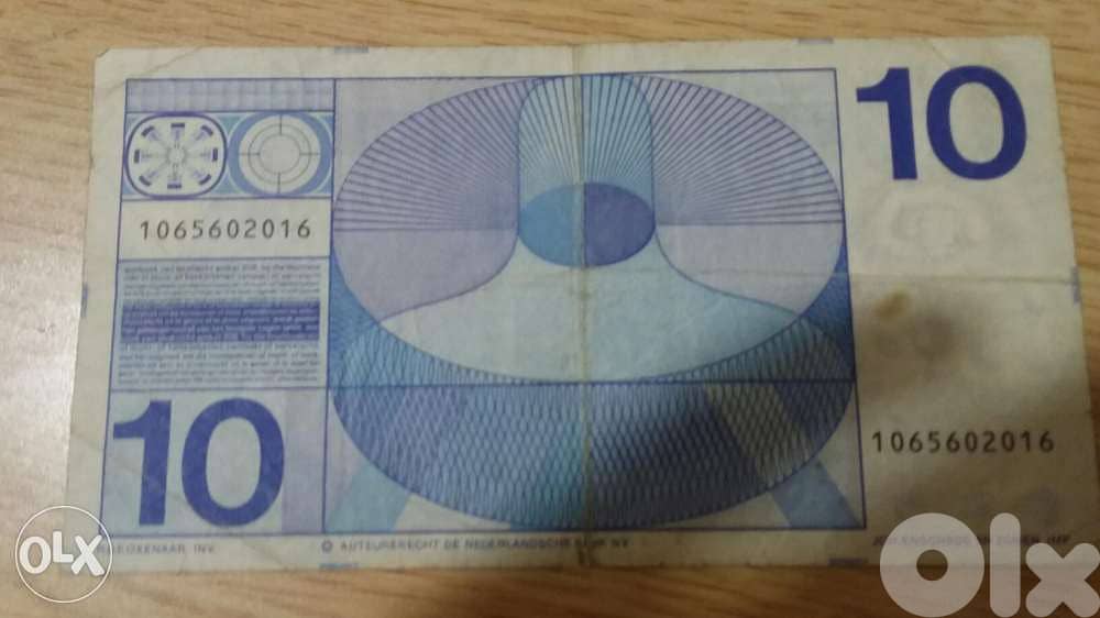 Netherlands Banknote Tein Guilden year 1968 1