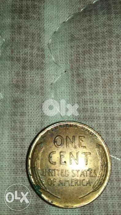 One USA wheat Cent Peny year 1914 D 1