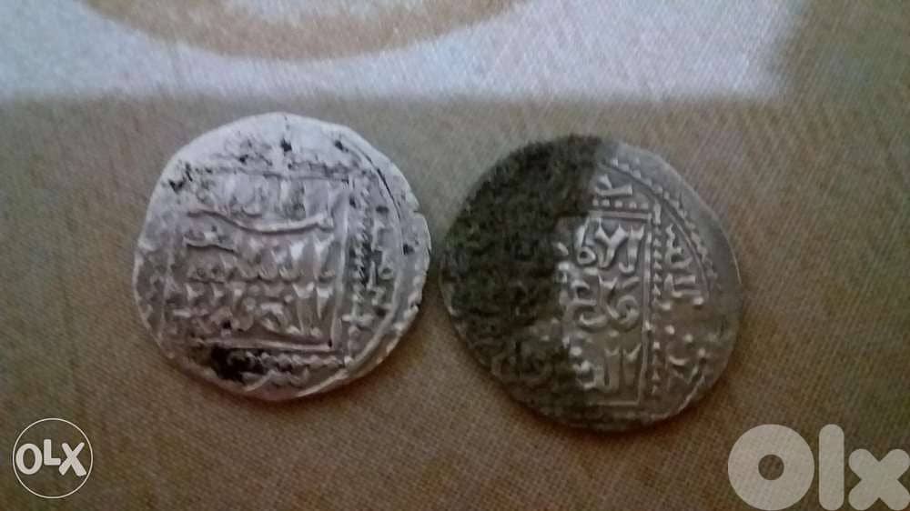 Two Silver Mamluki Coins for Sultan Sayf Qalawun year 1290 AD 1