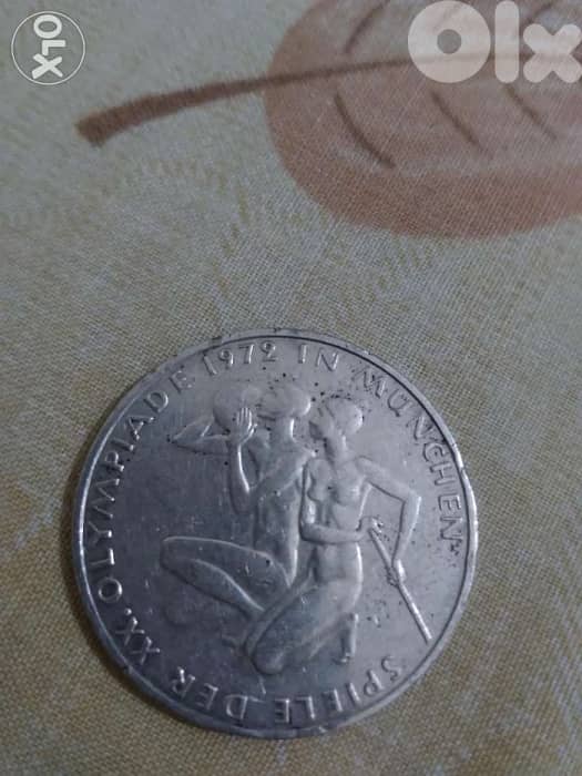 German Olympics Memorial Silver Coin Ten Marks year 1972 of Munchen 0