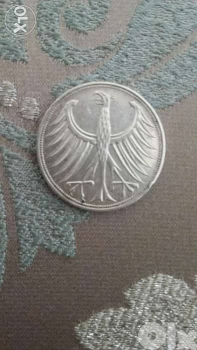 Germany Deutschland Silver Coin 5 Marks year 1967 0